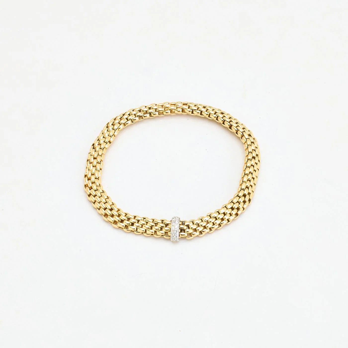 Fope Flex it Armband med diamant (0.1 ct) i 18K guld, 19 cm, 17 g - Image 2
