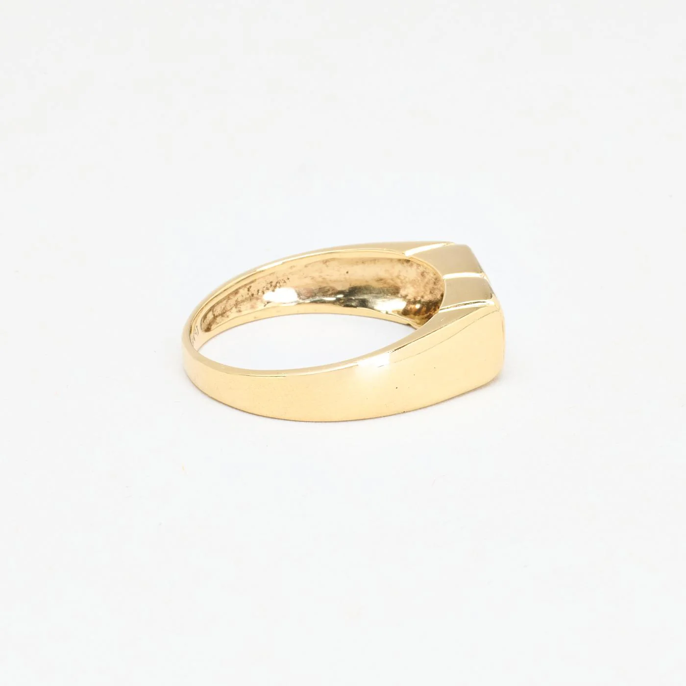 Mönstrad klackring i 14K guld med en zirkonia strl. 20.1 / strl. 63 - Image 3