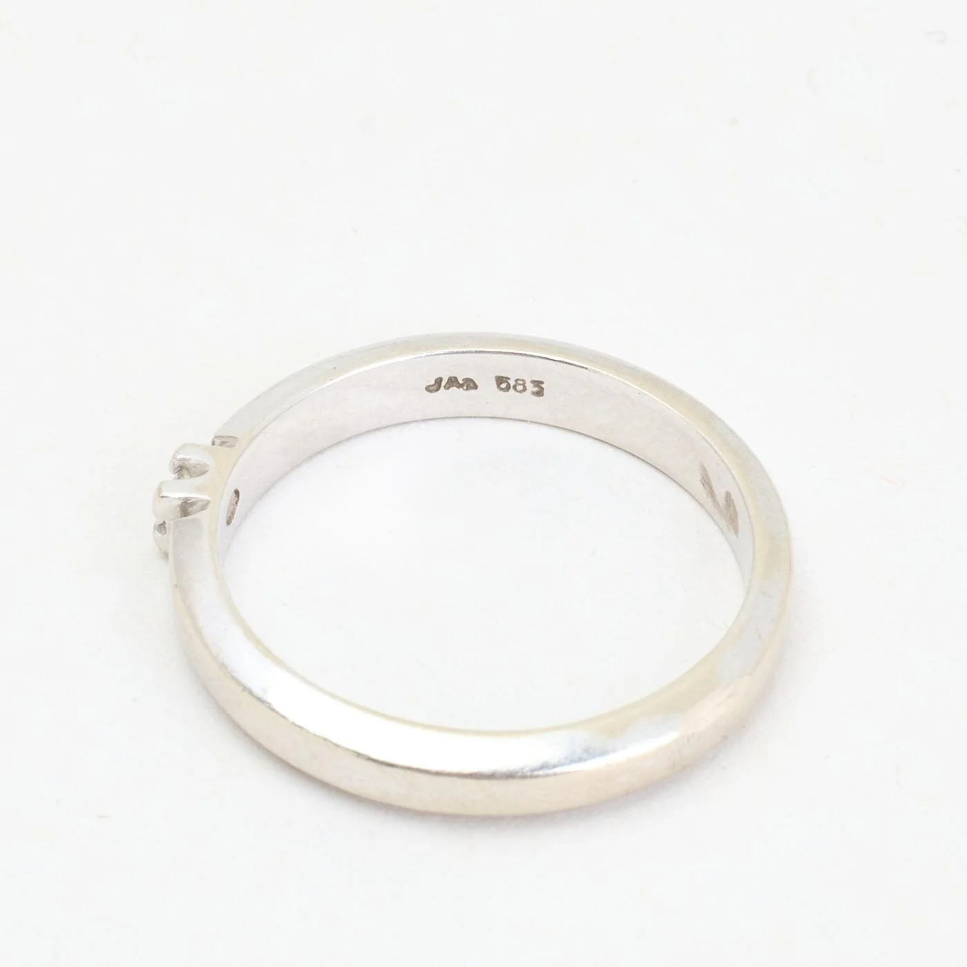 Alliansring med diamant (0.04 ct) i 14K guld strl. 18.1 / strl. 57 - Image 6