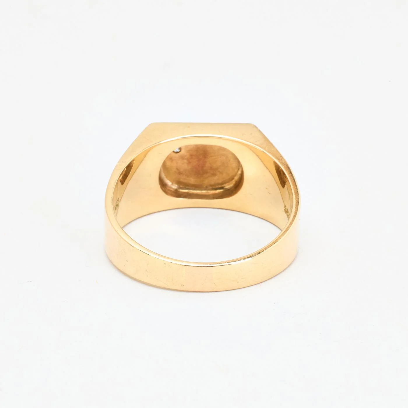 Klackring med diamant (0.04 ct) i 14K guld strl. 21 / strl. 66 - Image 4