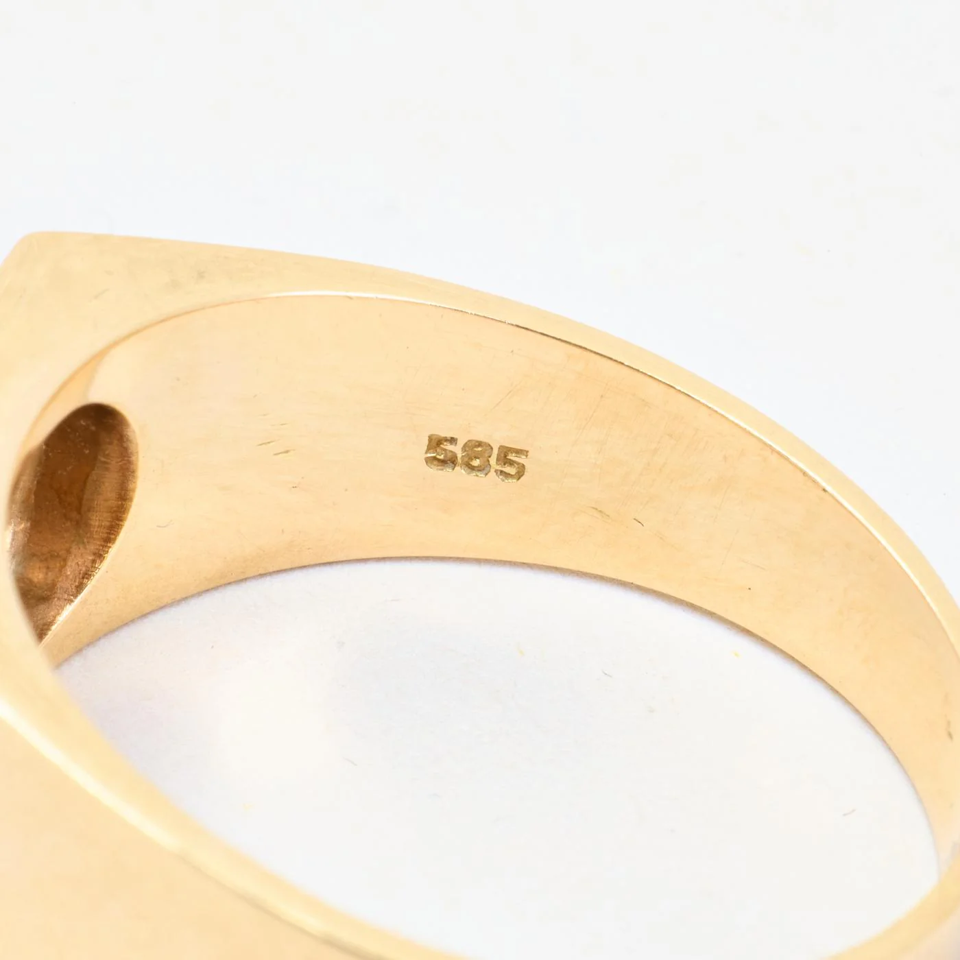 Klackring med diamant (0.04 ct) i 14K guld strl. 21 / strl. 66 - Image 6