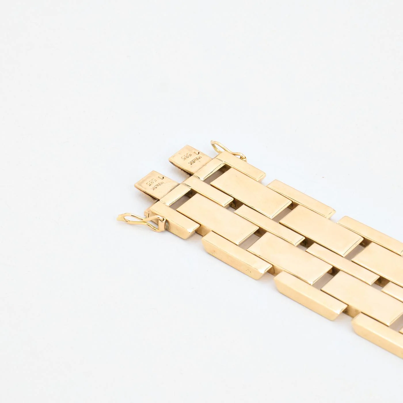 Block Armband i 14K guld, 18.5 cm, 41.58 g - Image 4