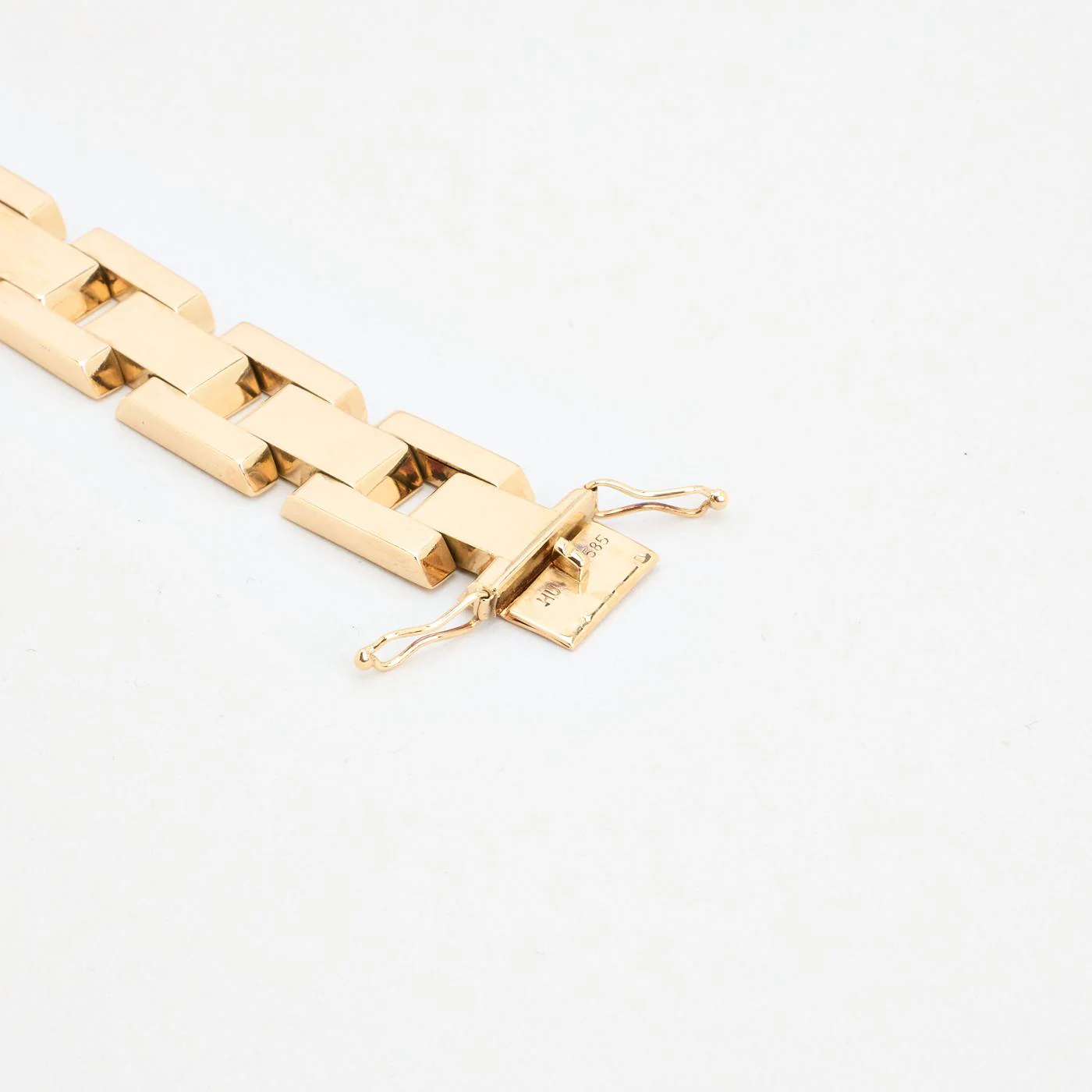 Block Armband i 14K guld, 18 cm, 26.4 g - Image 5