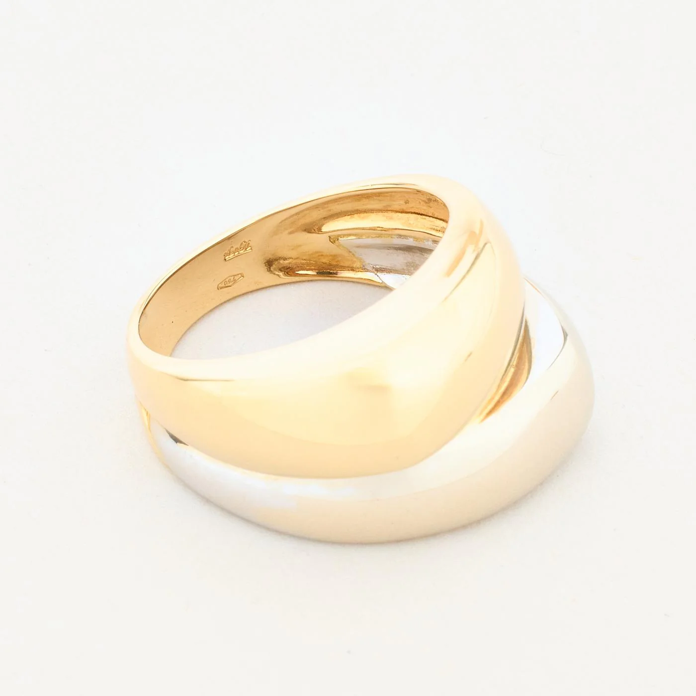 Dubbelt gypsyring i 18K vitt guld strl. 17.2 / strl. 54 - Image 6