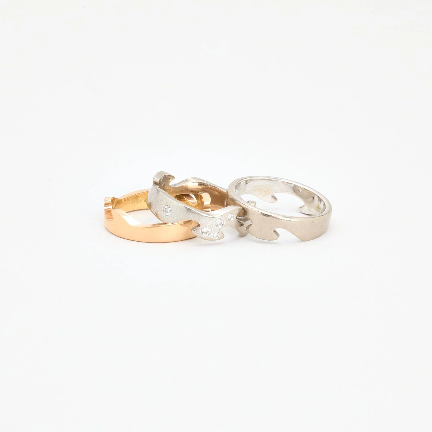Georg Jensen Fusion band med diamant (0.16 ct) i 18K guld strl. 18.1 / strl. 57 - Image 5