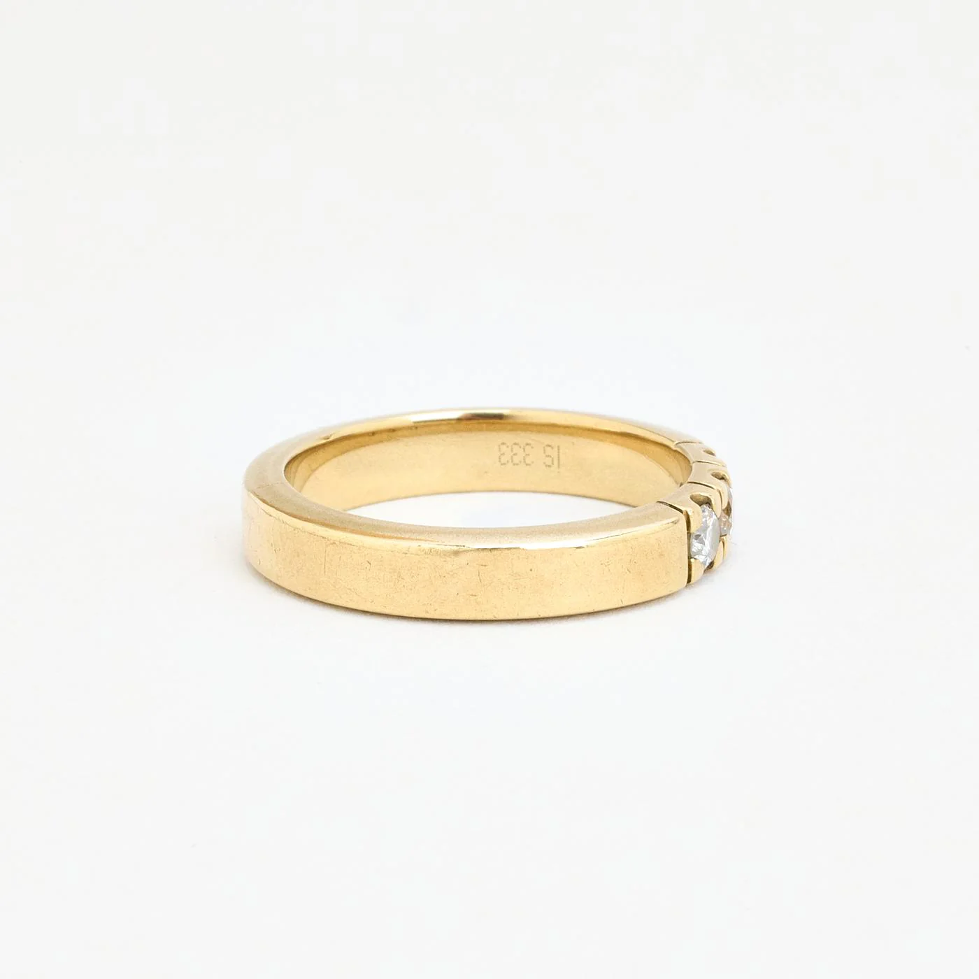 Alliansring med diamant (0.2 ct) i 8K guld strl. 15.9 / strl. 50 - Image 3