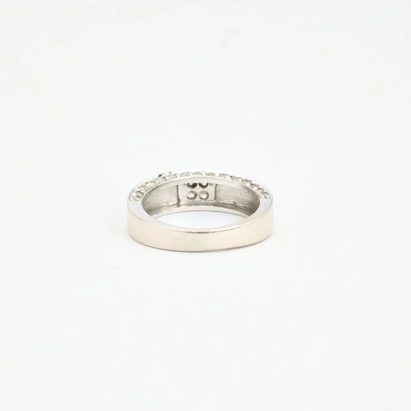 Gypsyring i 14K vitt guld med en zirkonia strl. 17.5 / strl. 55 - Image 4