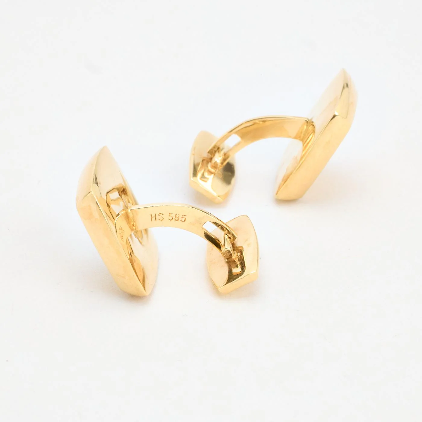 Geometrisk Manschettknappar i 14K guld, 1.7 cm, 8.33 g - Image 5