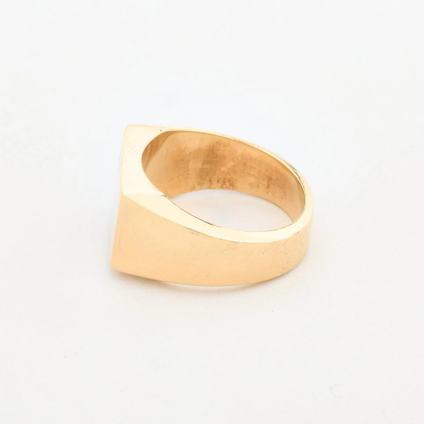 Klackring med diamant (0.11 ct) i 14K guld strl. 18.1 / strl. 57 - Image 5