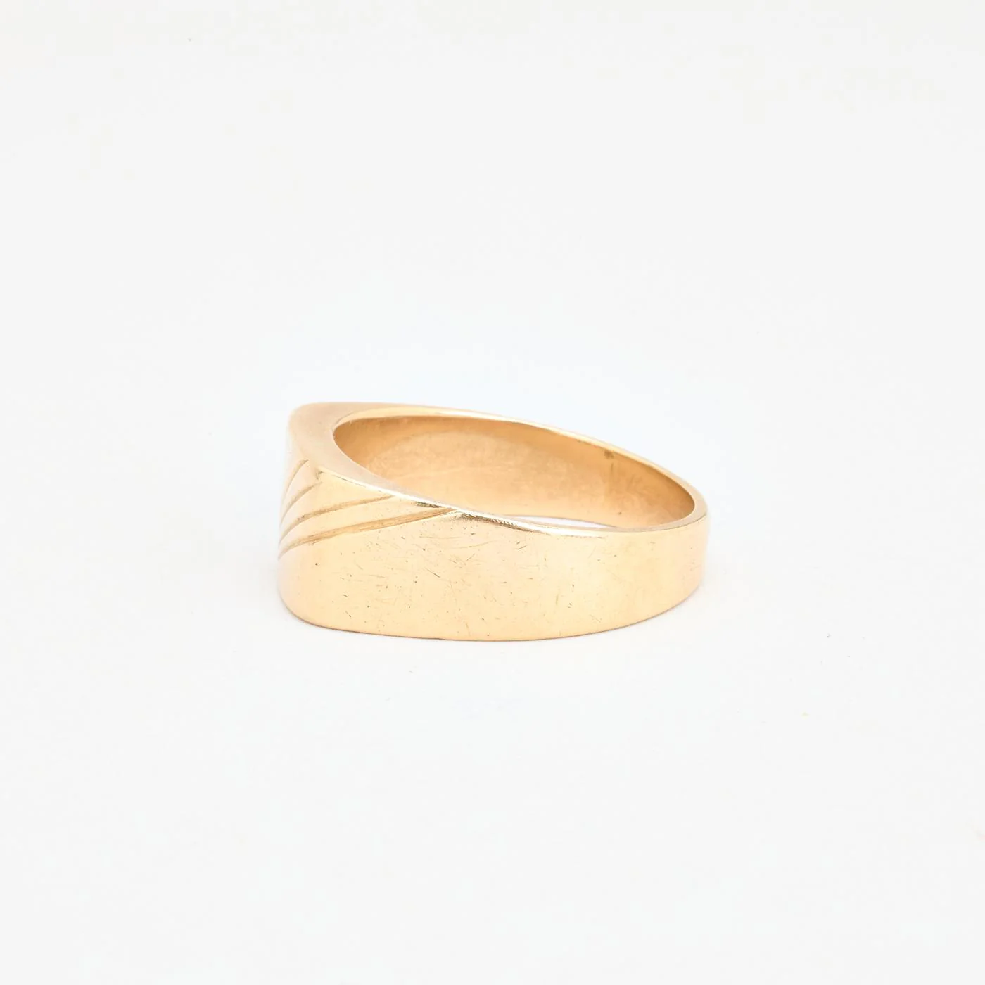 Mönstrad klackring med diamant (0.03 ct) i 14K guld strl. 22 / strl. 69 - Image 4