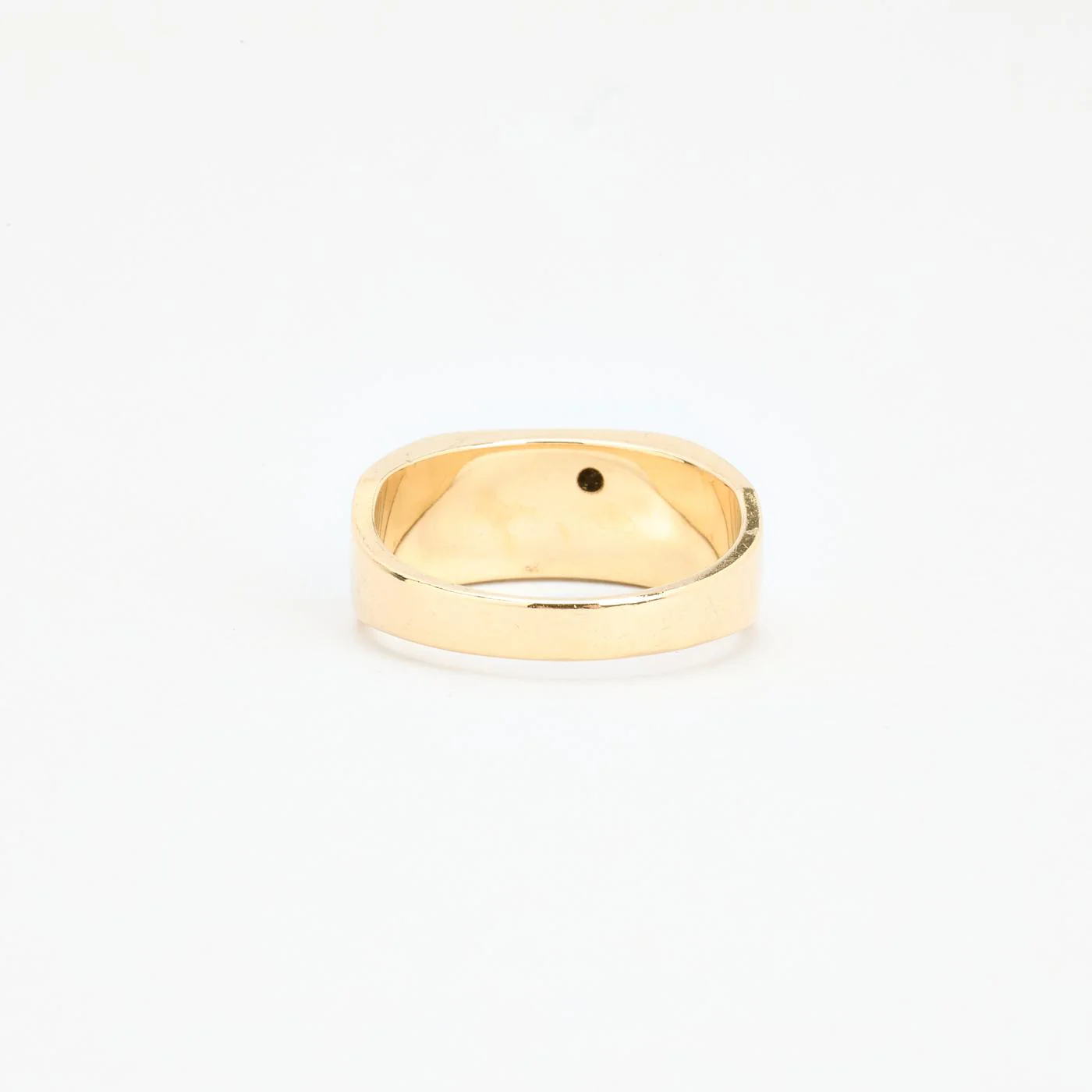 Mönstrad klackring i 14K guld med en zirkonia strl. 20.4 / strl. 64 - Image 3