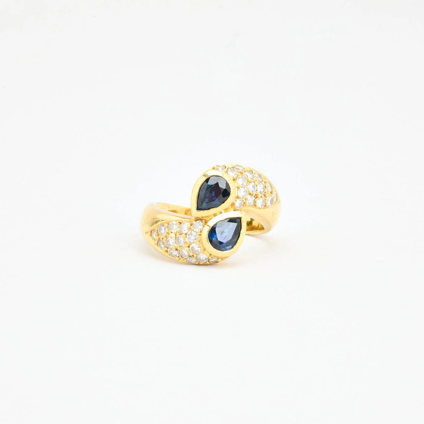 Pavéfattad Toi et Moi ring med diamant (0.47 ct) i 18K guld strl. 16.6 / strl. 52