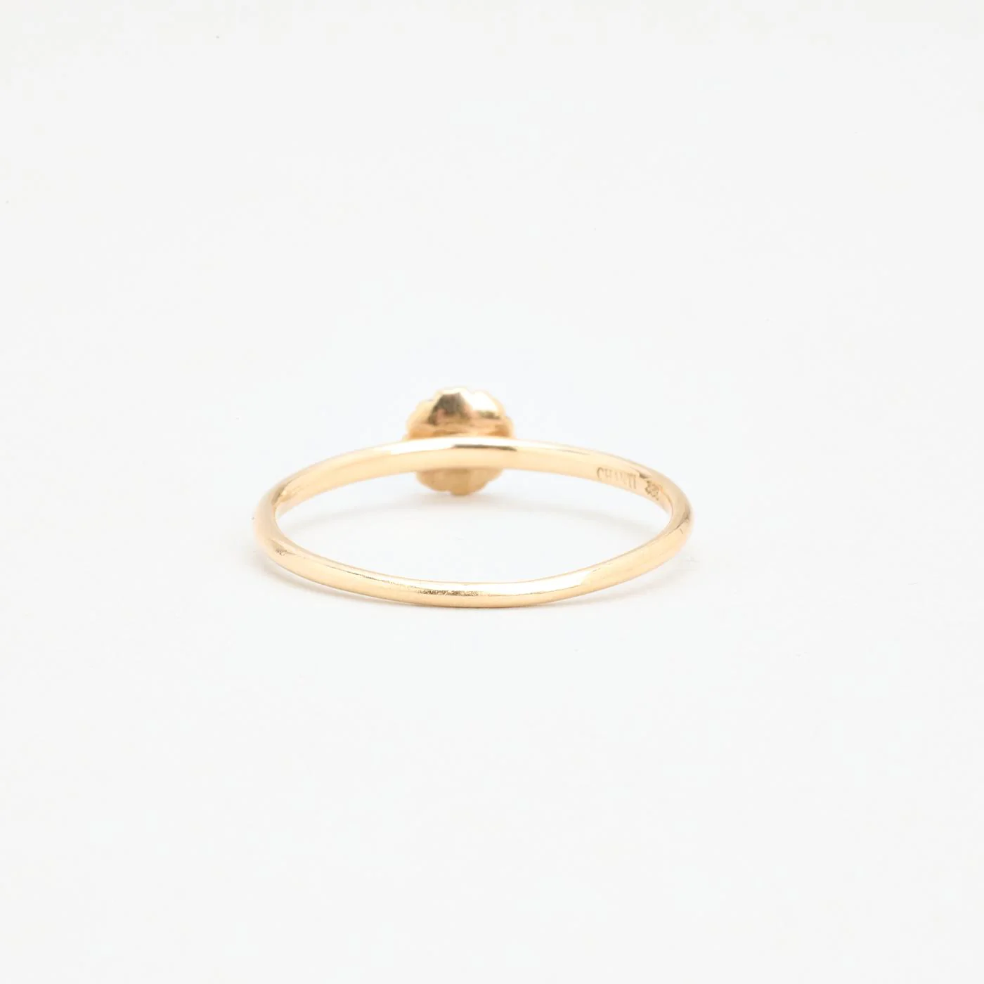 Margerit Blomsterring i 8K guld med en emalj strl. 19.7 / strl. 62 - Image 4