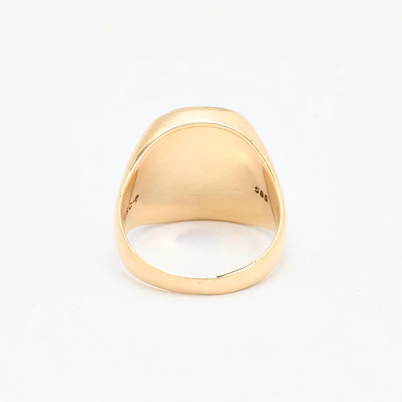 Klackring i 14K guld med en onyx strl. 19.4 / strl. 61 - Image 3