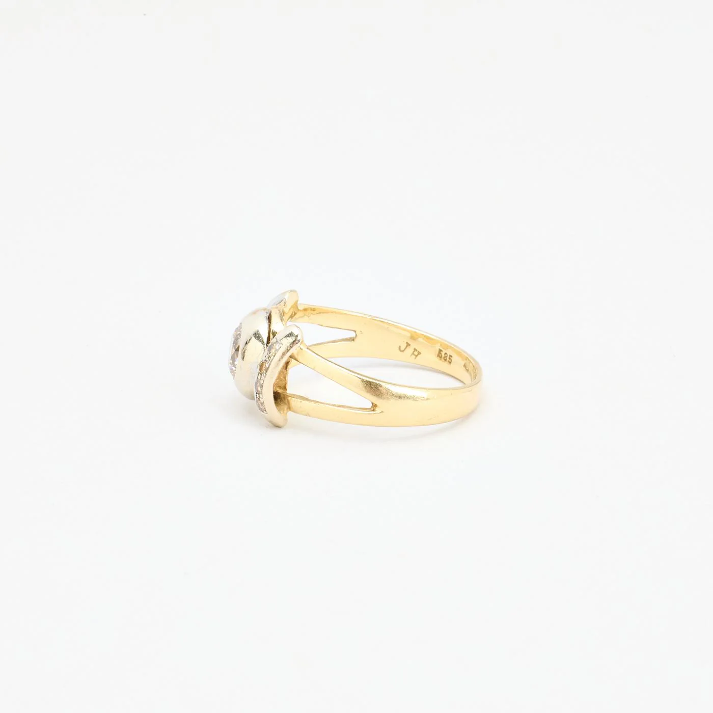 Statementring med diamant (0.59 ct) i 14K guld strl. 17.5 / strl. 55 - Image 5