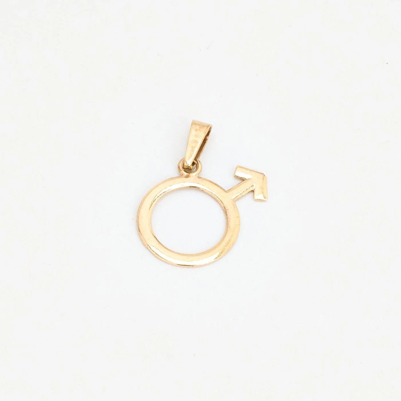 Herrskylthänge i 8K guld, 2.5 cm, 0.88 g