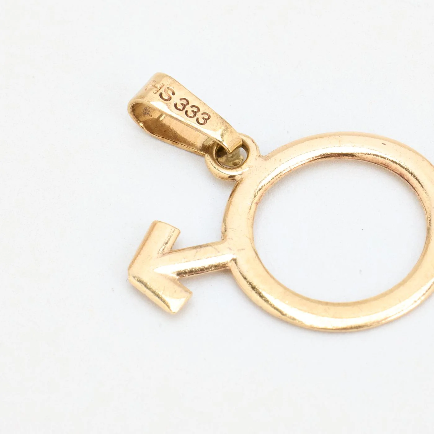 Herrskylthänge i 8K guld, 2.5 cm, 0.88 g - Image 5