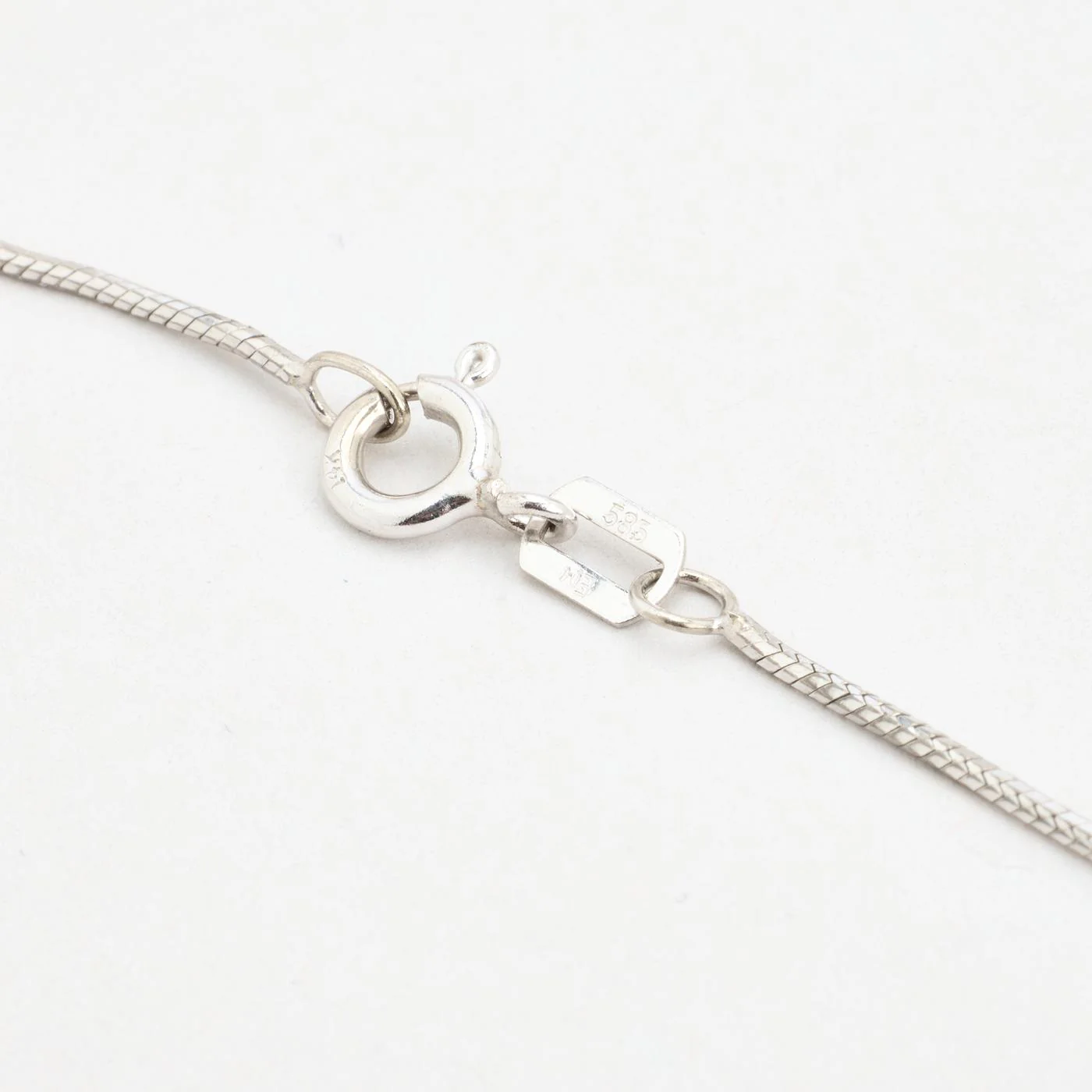 Halsband med diamant (0.1 ct) i 14K vitt guld, 43 cm, 5.05 g - Image 7
