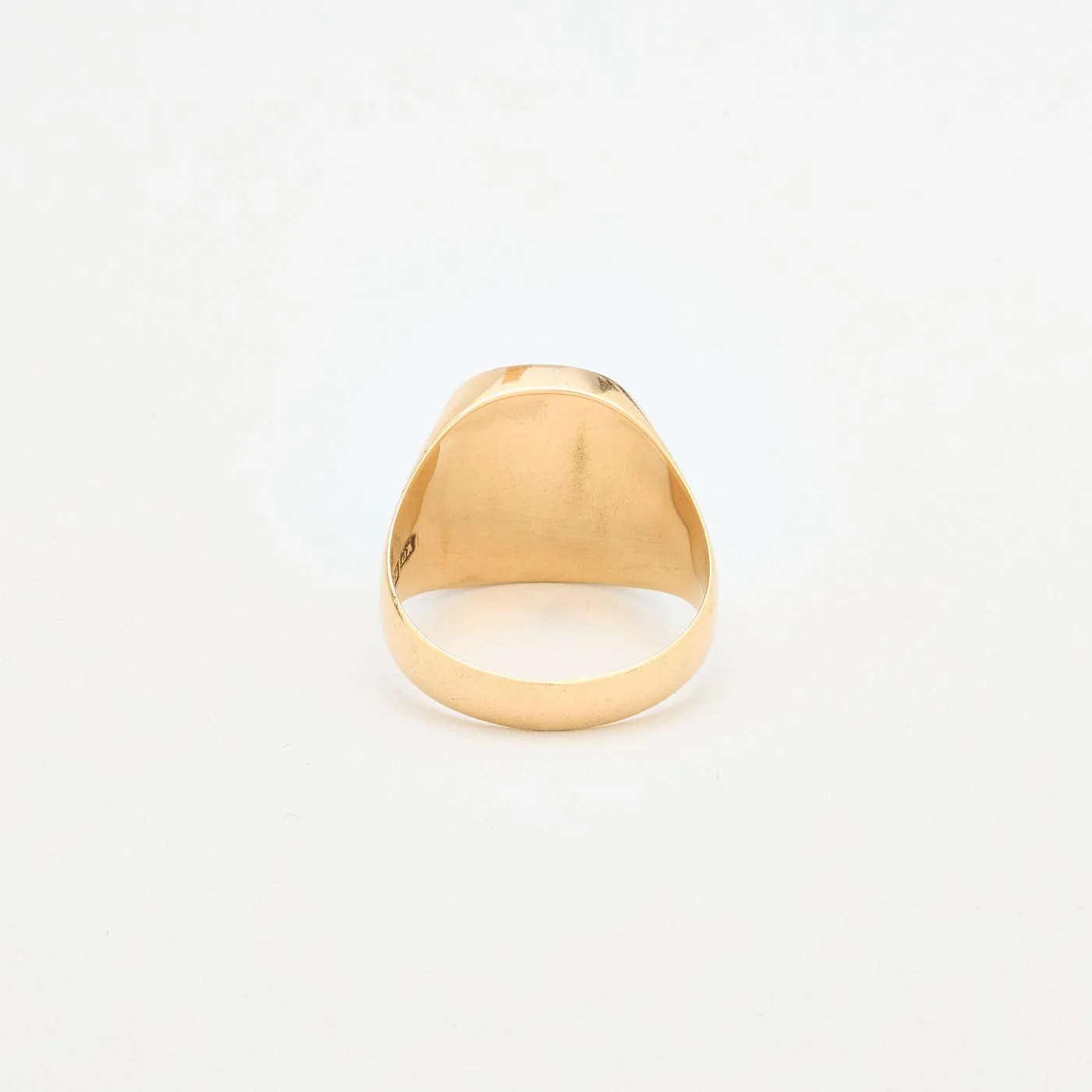 Klackring i 14K guld med en onyx strl. 20.1 / strl. 63 - Image 3