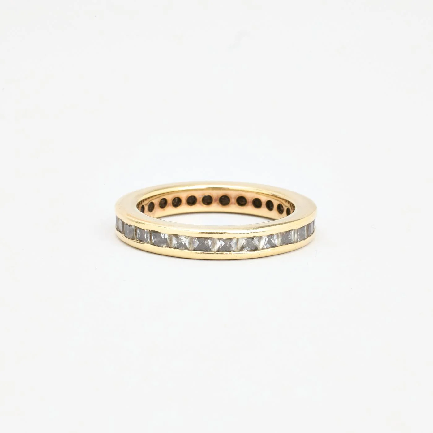 Alliansring i 14K guld med en zirkonia strl. 18.1 / strl. 57 - Image 4