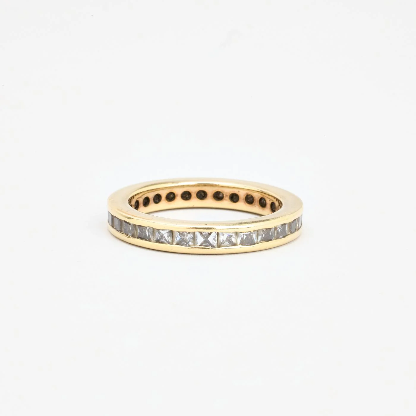 Alliansring i 14K guld med en zirkonia strl. 18.1 / strl. 57 - Image 5