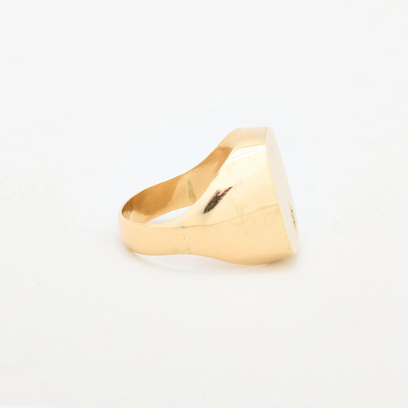 Matt klackring i 14K guld med en zirkonia strl. 19.7 / strl. 62 - Image 4