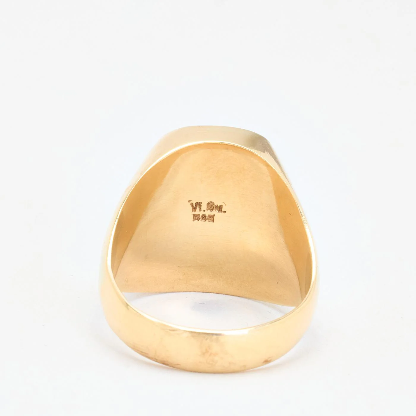 Matt klackring i 14K guld med en zirkonia strl. 19.7 / strl. 62 - Image 5
