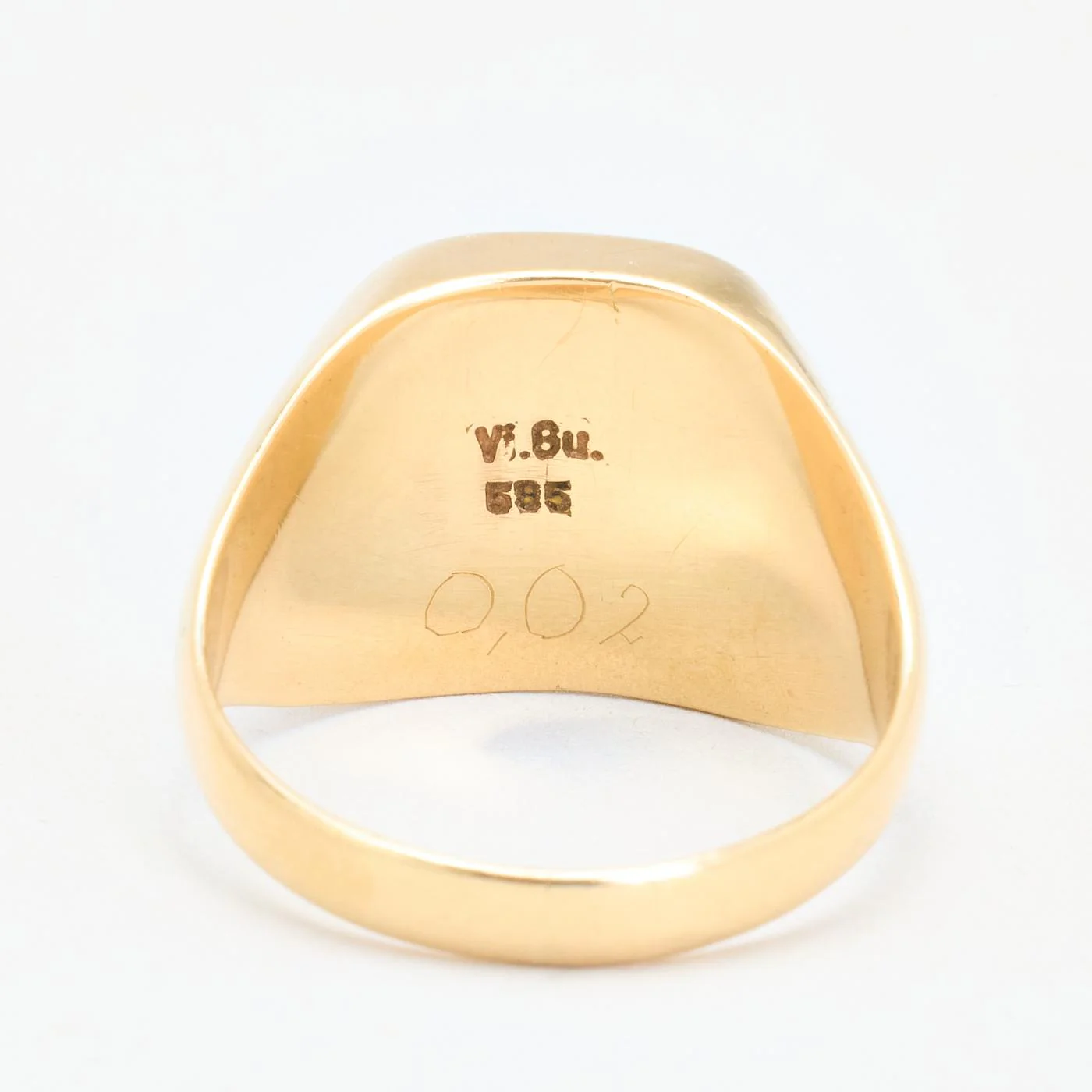 Klackring med diamant (0.02 ct) i 14K guld strl. 19.4 / strl. 61 - Image 5