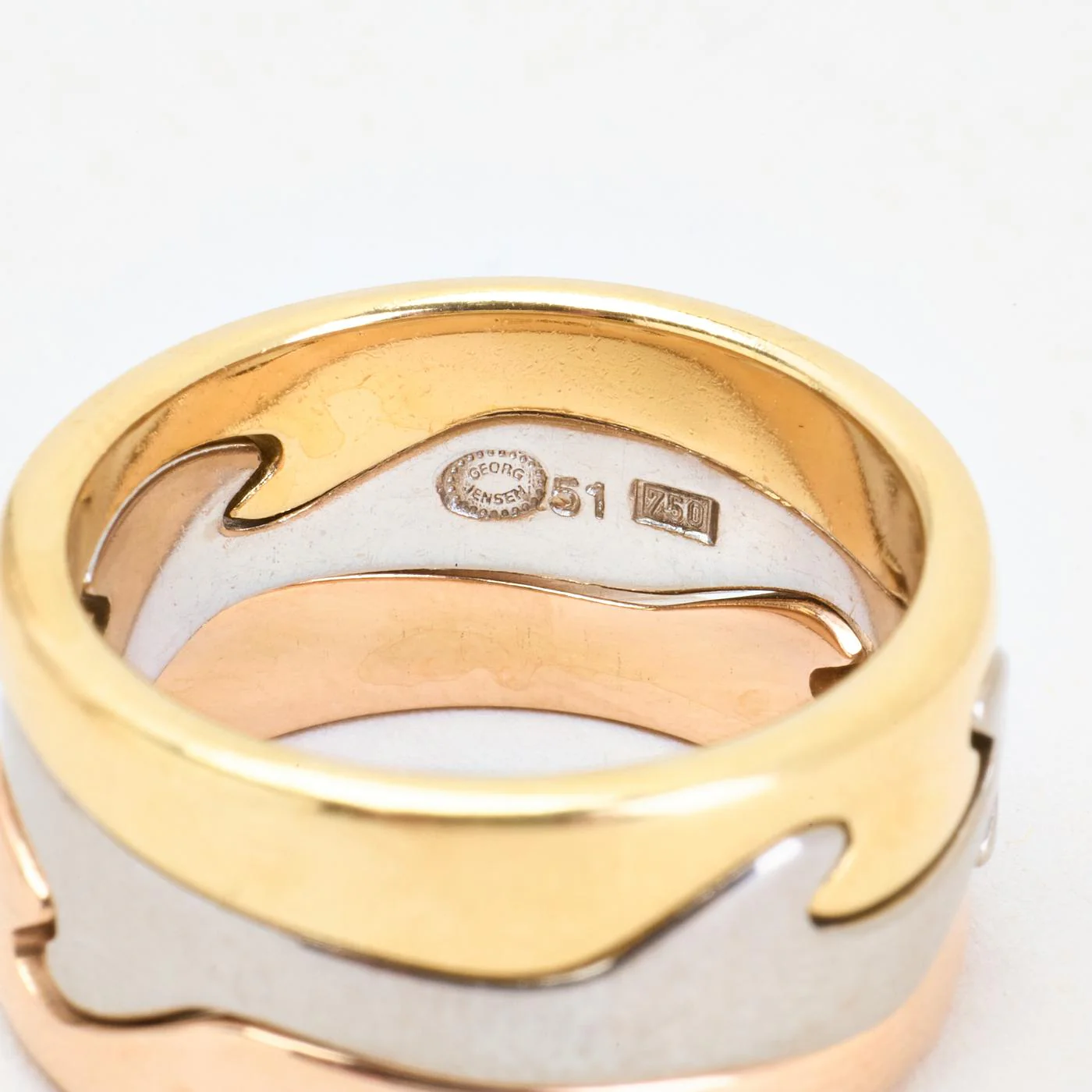 Georg Jensen Fusion band i 18K guld strl. 16.2 / strl. 51 - Image 5