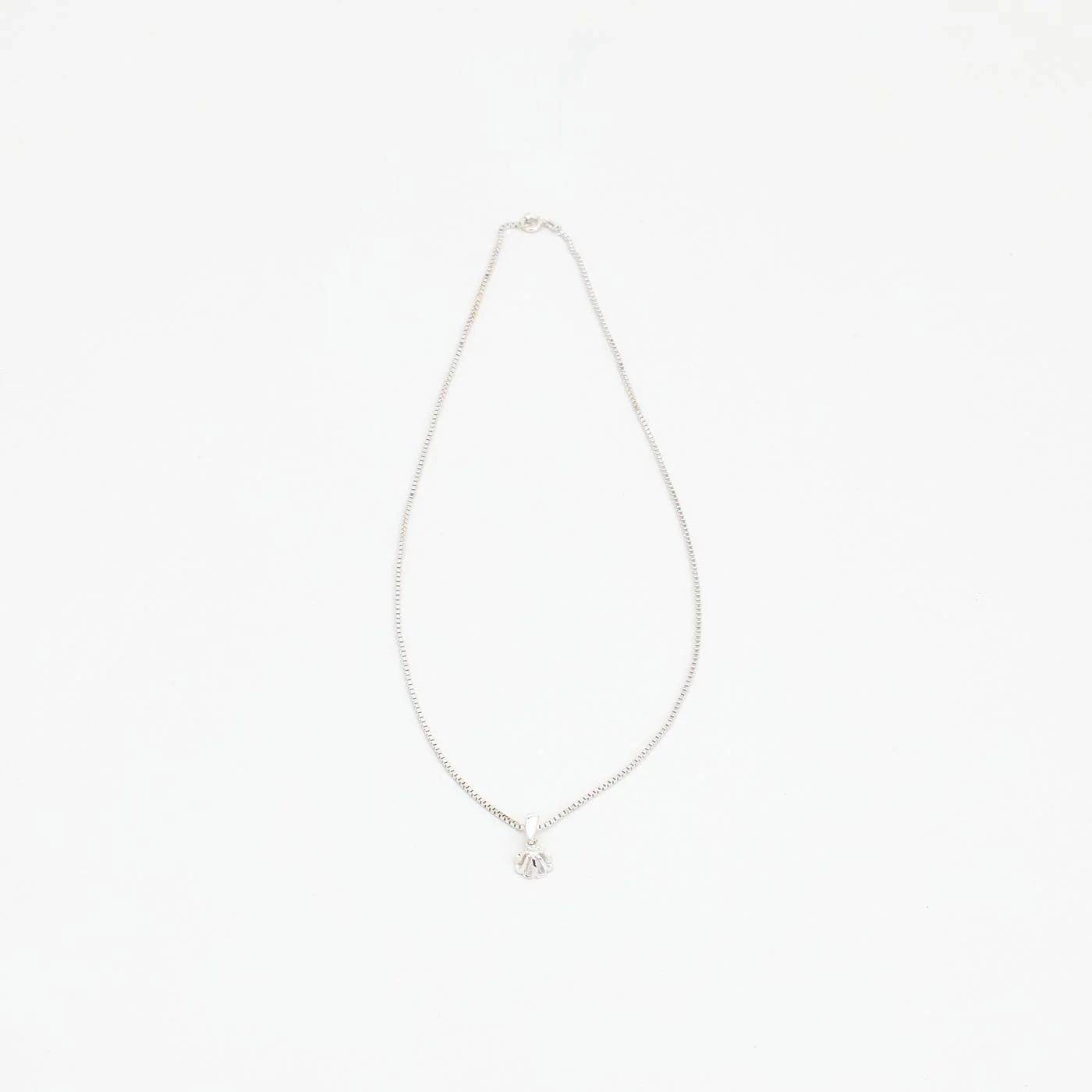 Blomma Venezia solitärhalsband med diamant (0.03 ct) i 14K vitt guld, 42 cm, 5.1 g - Image 2