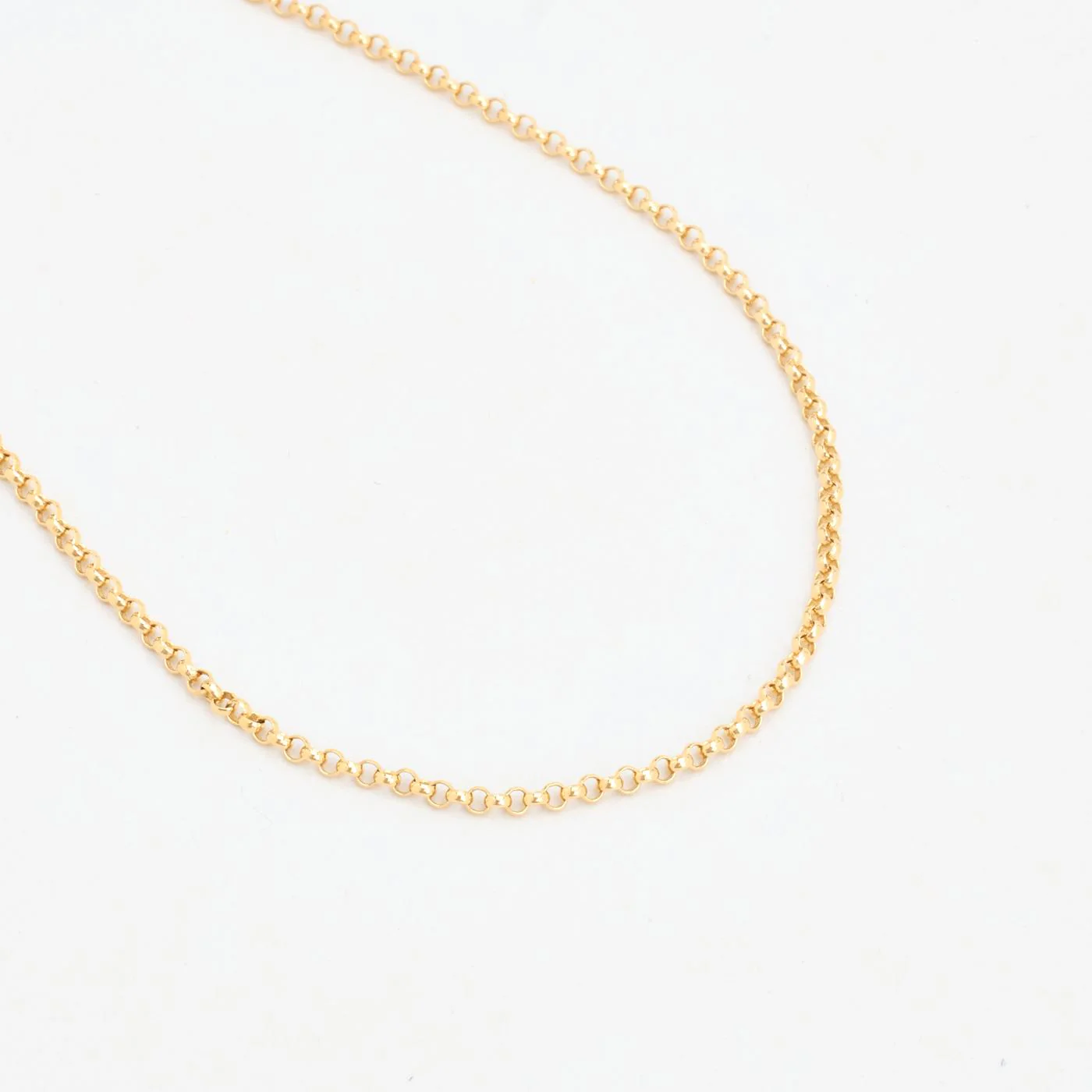 Geometrisk Ankarkedja Halsband med diamant (0.03 ct) i 18K guld, 42 cm, 3.8 g - Image 4