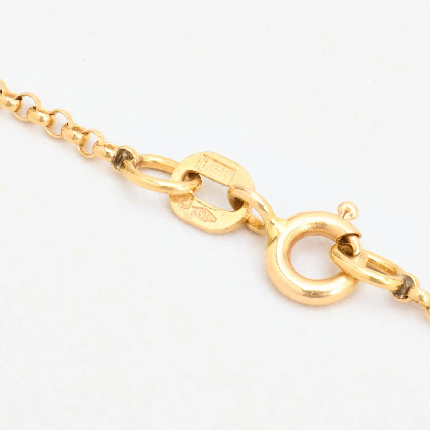 Geometrisk Ankarkedja Halsband med diamant (0.03 ct) i 18K guld, 42 cm, 3.8 g - Image 6