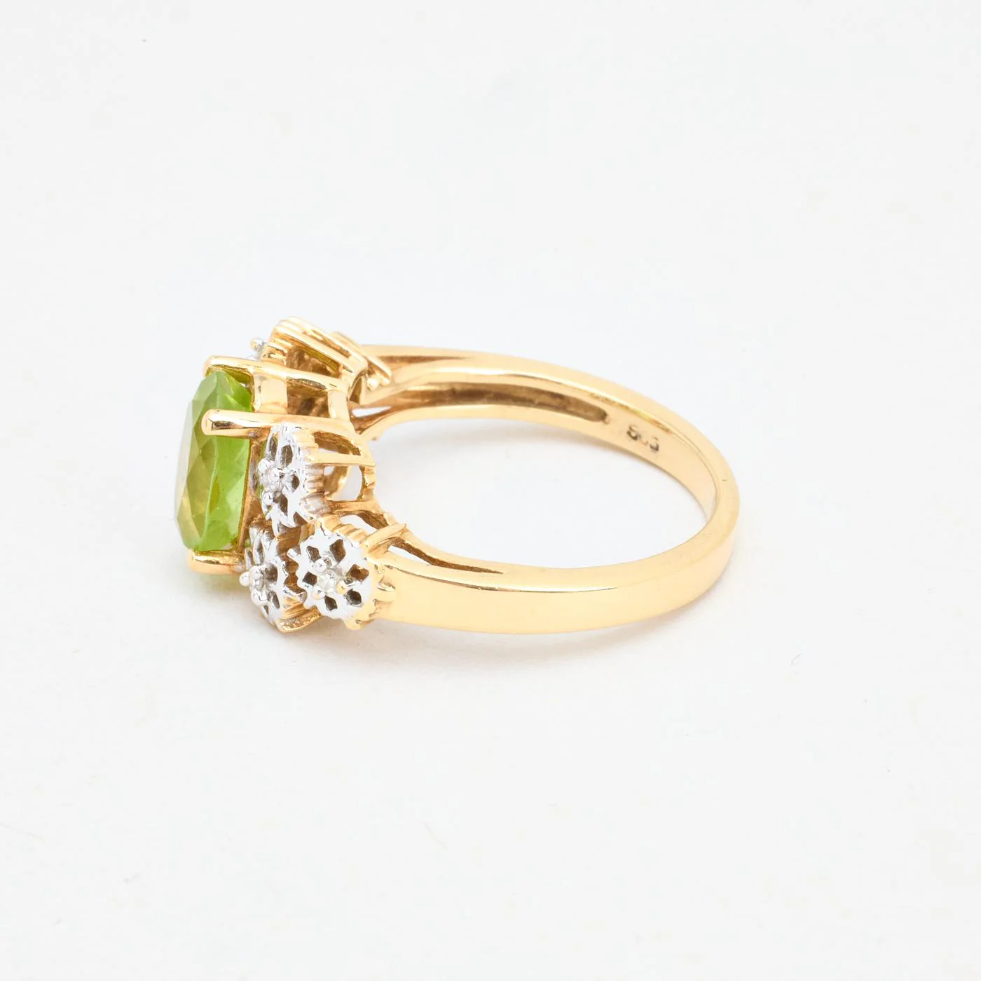 Blomma Clusterring med diamant (0.01 ct) i 14K guld strl. 15.3 / strl. 48 - Image 2