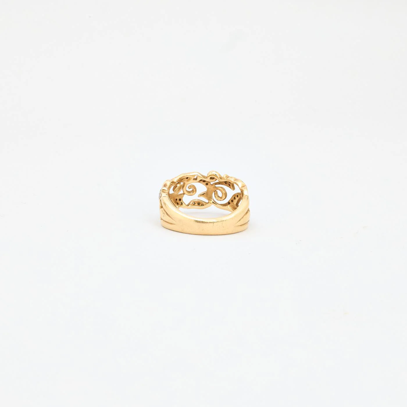 Spetsring med diamant (0.23 ct) i 14K guld strl. 16.9 / strl. 53 - Image 4