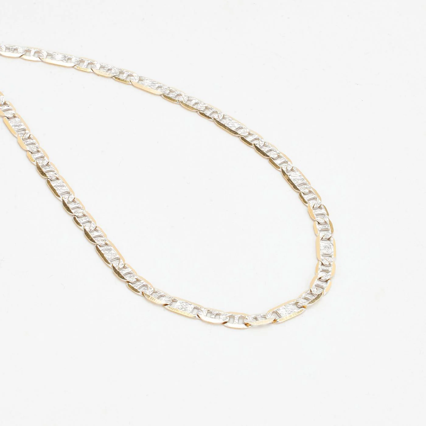 Mönstrad Marinerlänk Halsband i 14K guld, 51 cm, 18 g - Image 3