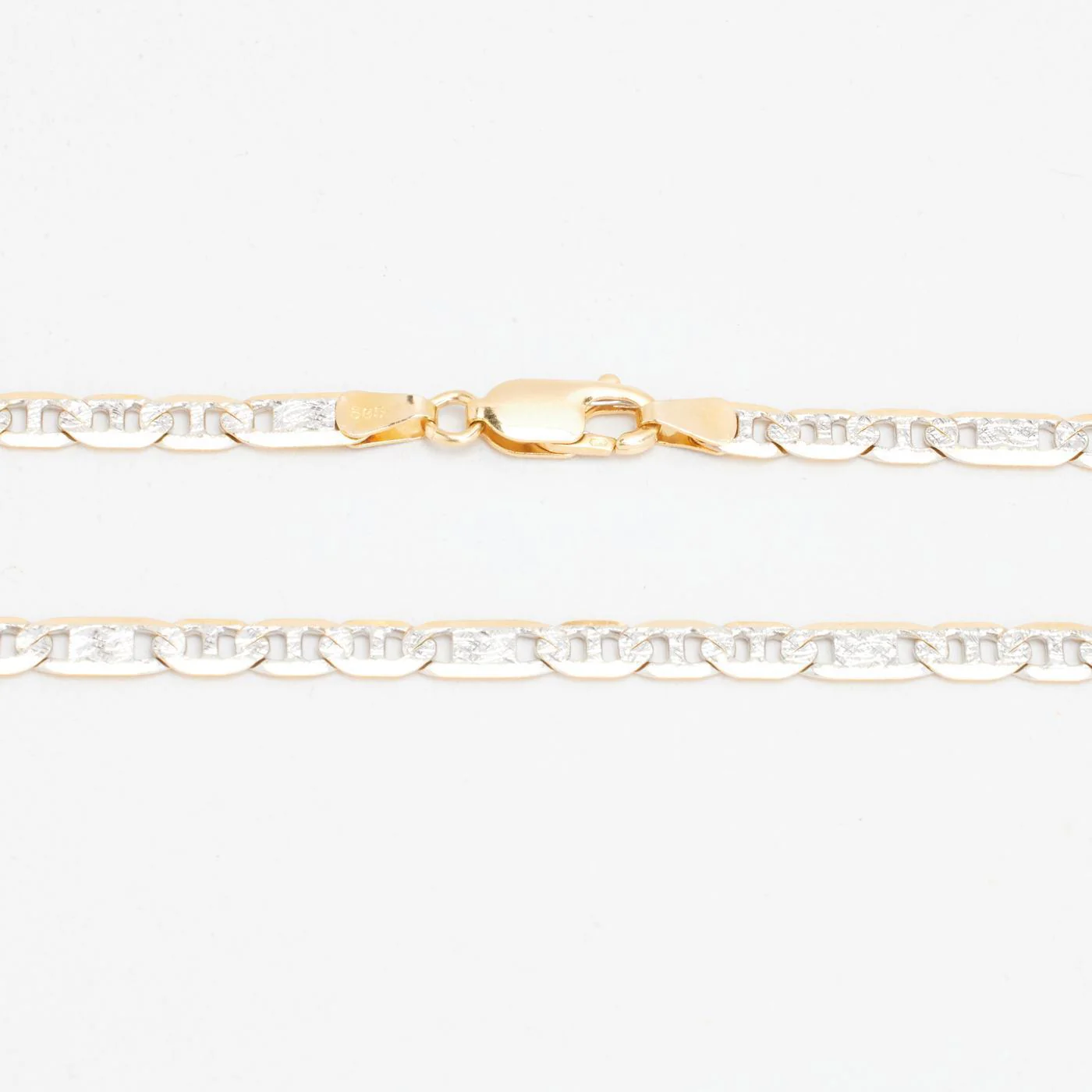 Mönstrad Marinerlänk Halsband i 14K guld, 51 cm, 18 g - Image 4