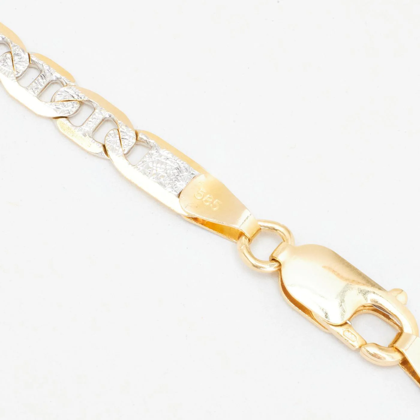 Mönstrad Marinerlänk Halsband i 14K guld, 51 cm, 18 g - Image 5