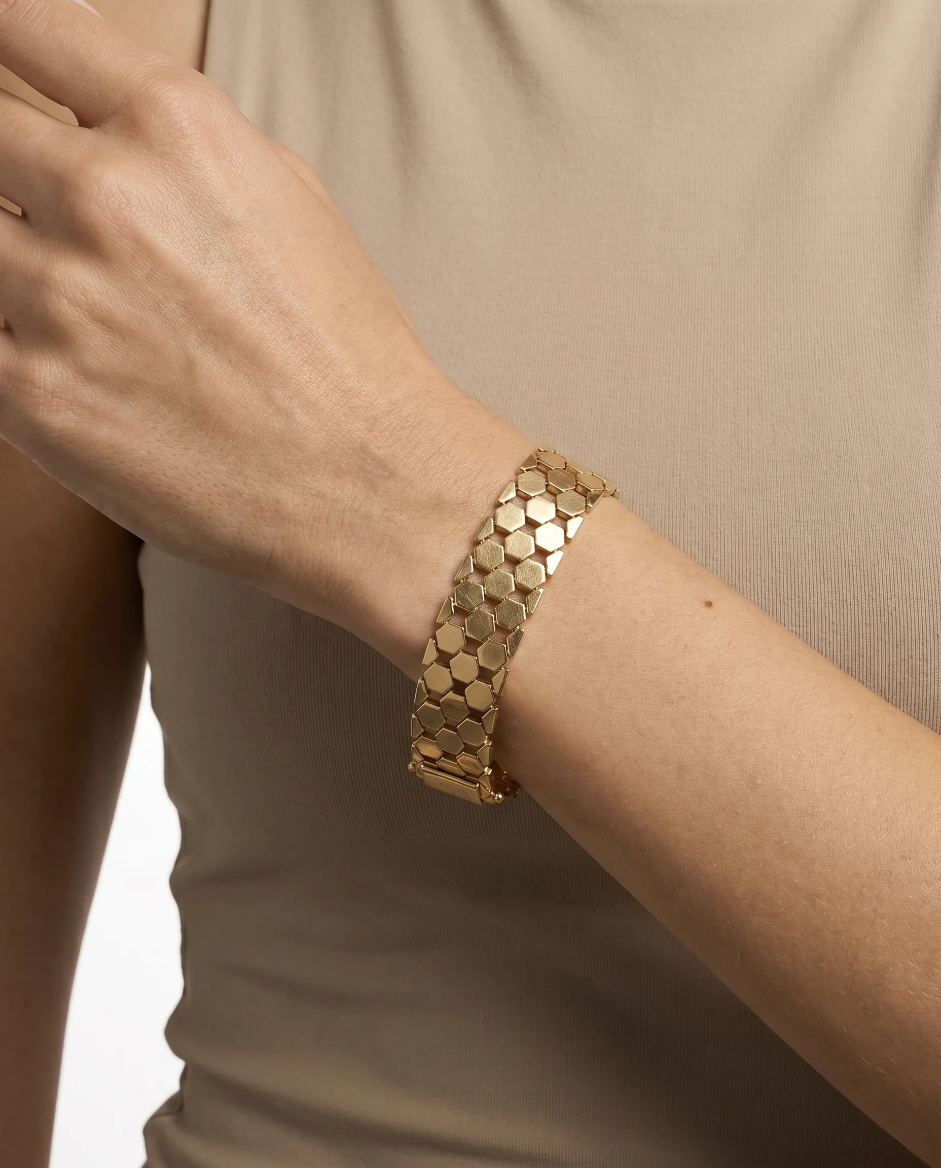 Bicelle Armband i 14K guld, 19.5 cm, 30.5 g