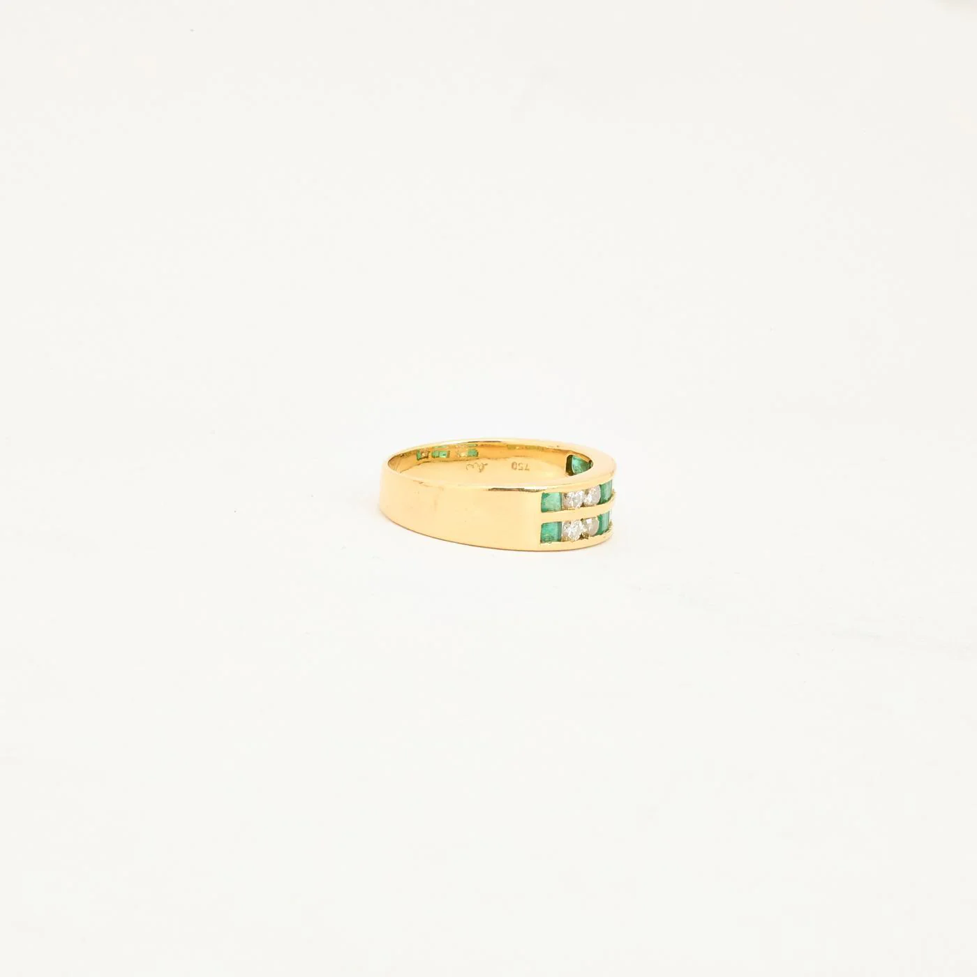 Gypsyring med diamant (0.25 ct) i 18K guld strl. 17.2 / strl. 54 - Image 4
