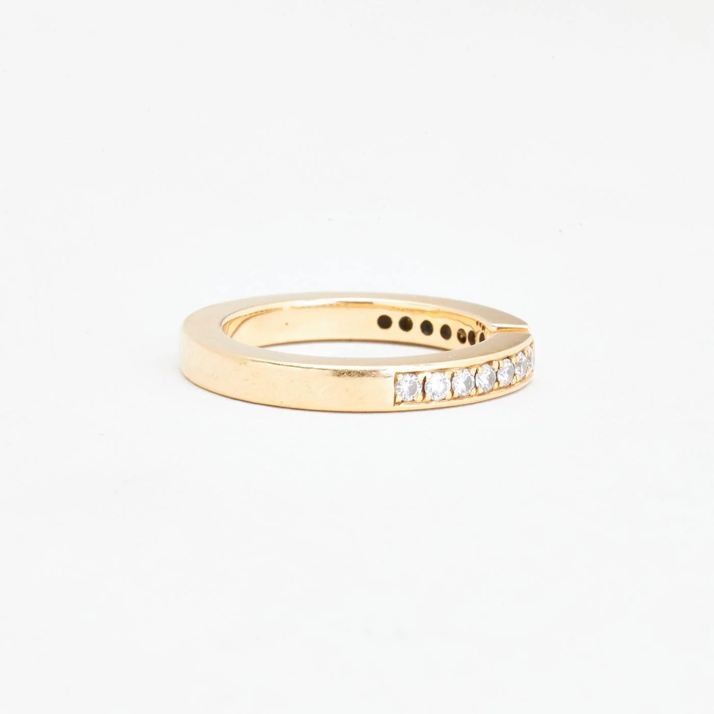 Alliansring med diamant (0.22 ct) i 14K guld strl. 16.6 / strl. 52 - Image 2