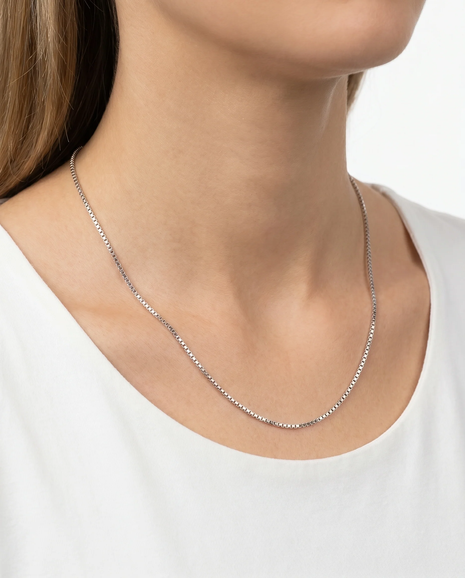 Venezia Halsband i 14K vitt guld, 42.5 cm, 3.4 g