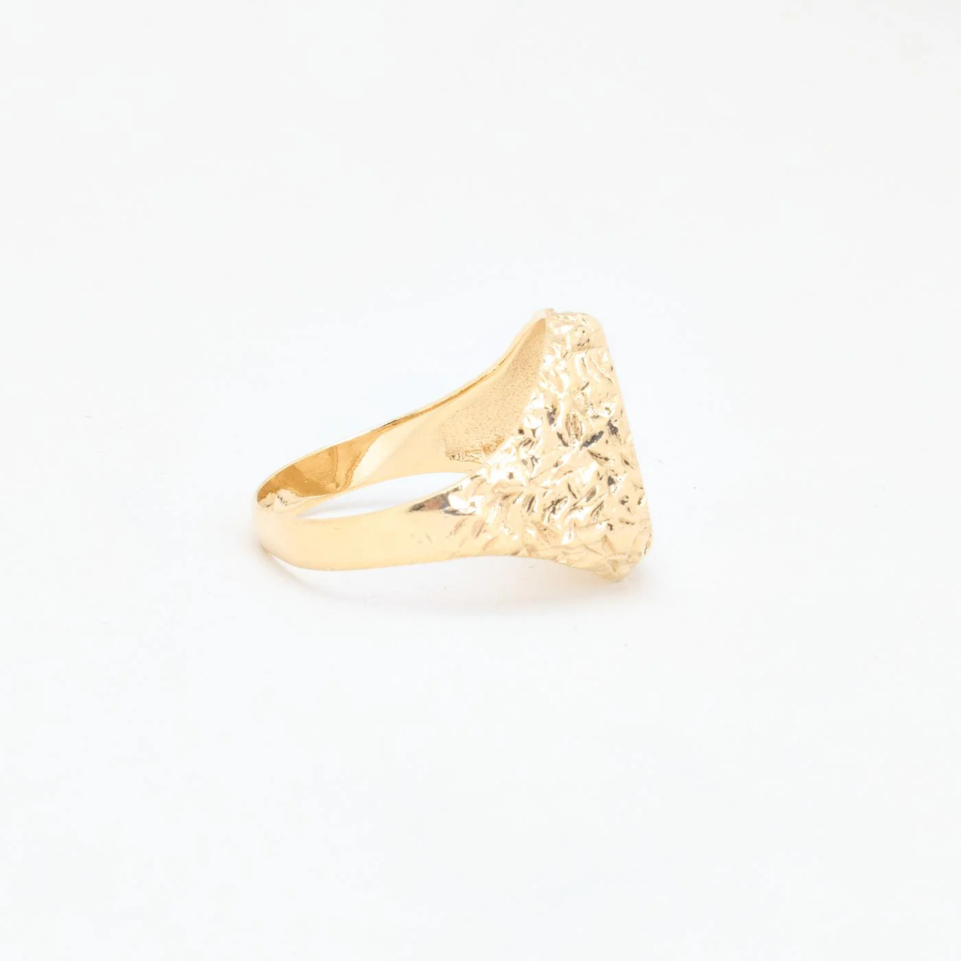 Organisk klackring med diamant i 9K guld strl. 20.4 / strl. 64 - Image 4