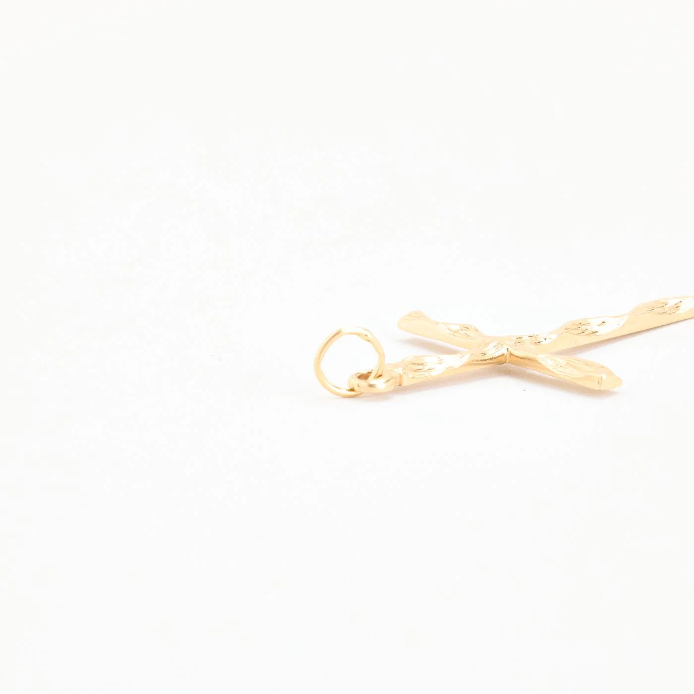 Organisk kors i 14K guld, 3.5 cm, 1.6 g - Image 5
