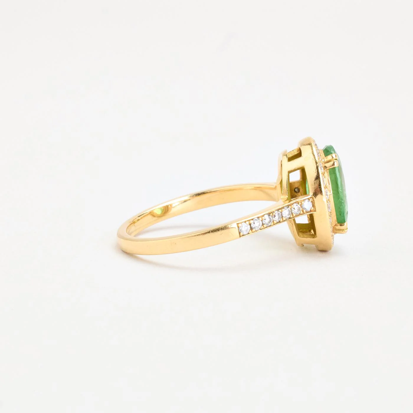 Haloring med diamant (0.57 ct) i 18K guld strl. 18.5 / strl. 58 - Image 2