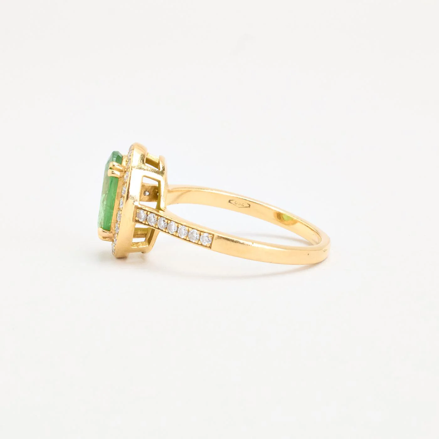 Haloring med diamant (0.57 ct) i 18K guld strl. 18.5 / strl. 58 - Image 4