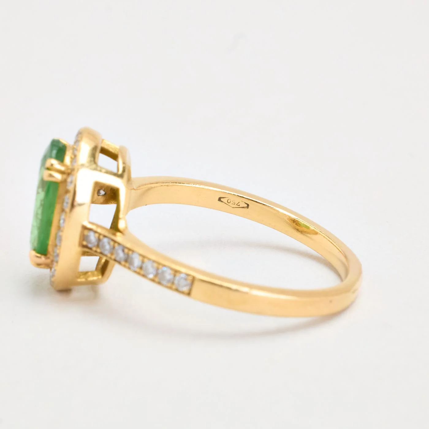 Haloring med diamant (0.57 ct) i 18K guld strl. 18.5 / strl. 58 - Image 5