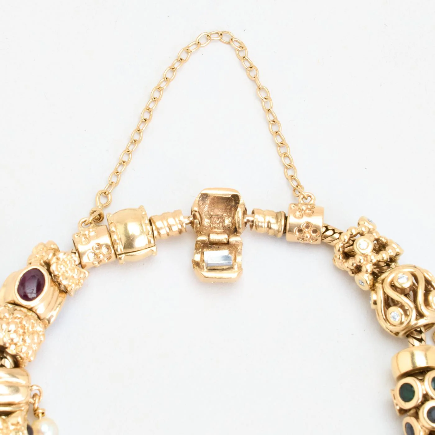 Pandora Moments Ormkedja berlockarmband med diamant (0.32 ct) i 14K guld, 20 cm, 75.8 g - Image 5