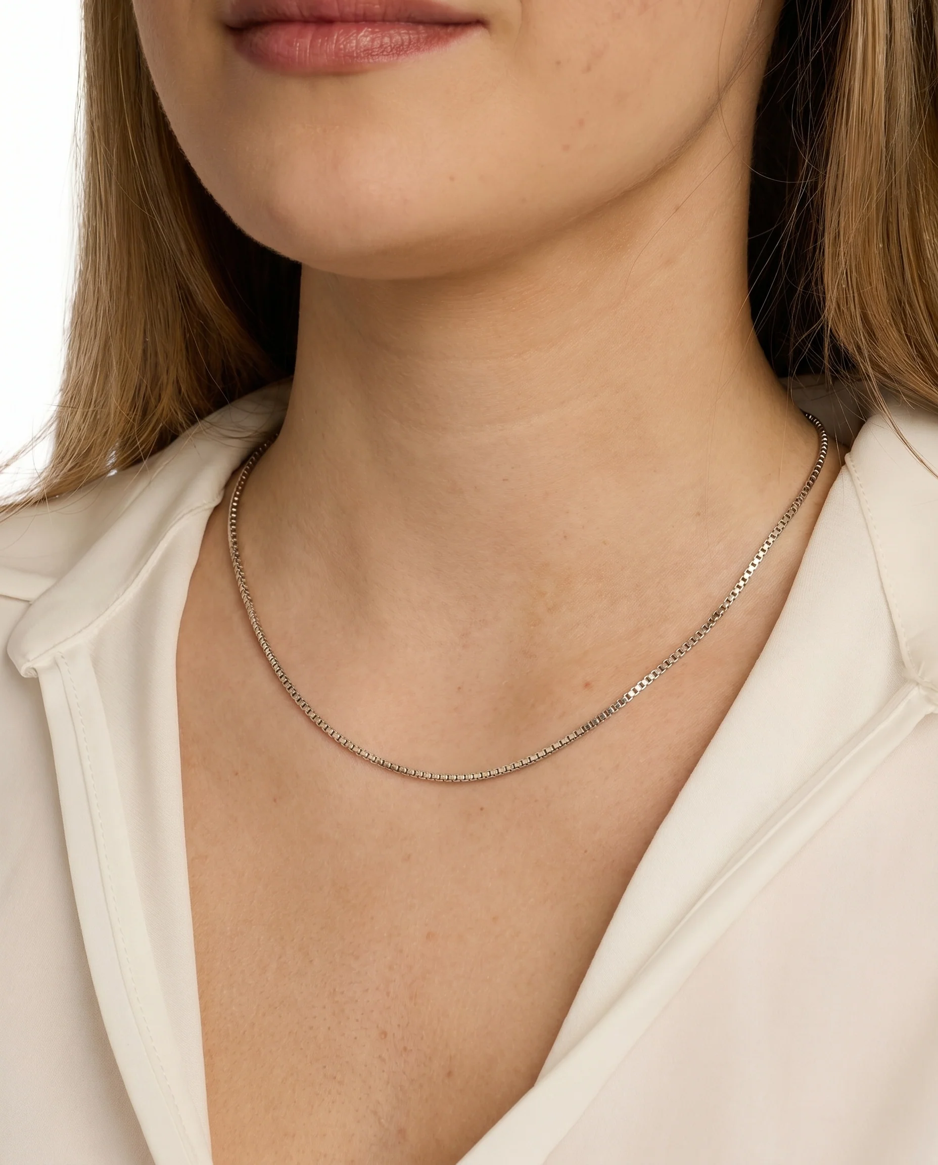 Venezia Halsband i 18K vitt guld, 42 cm, 3.15 g