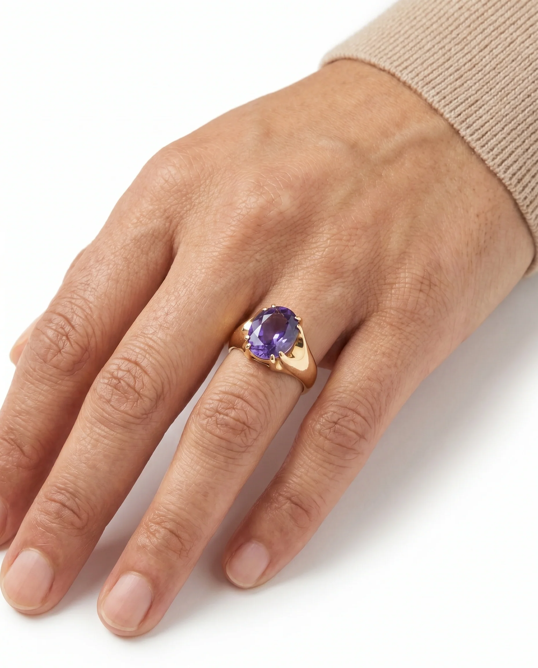Klackring i 14K guld strl. 17.8 / strl. 56 - Image 2
