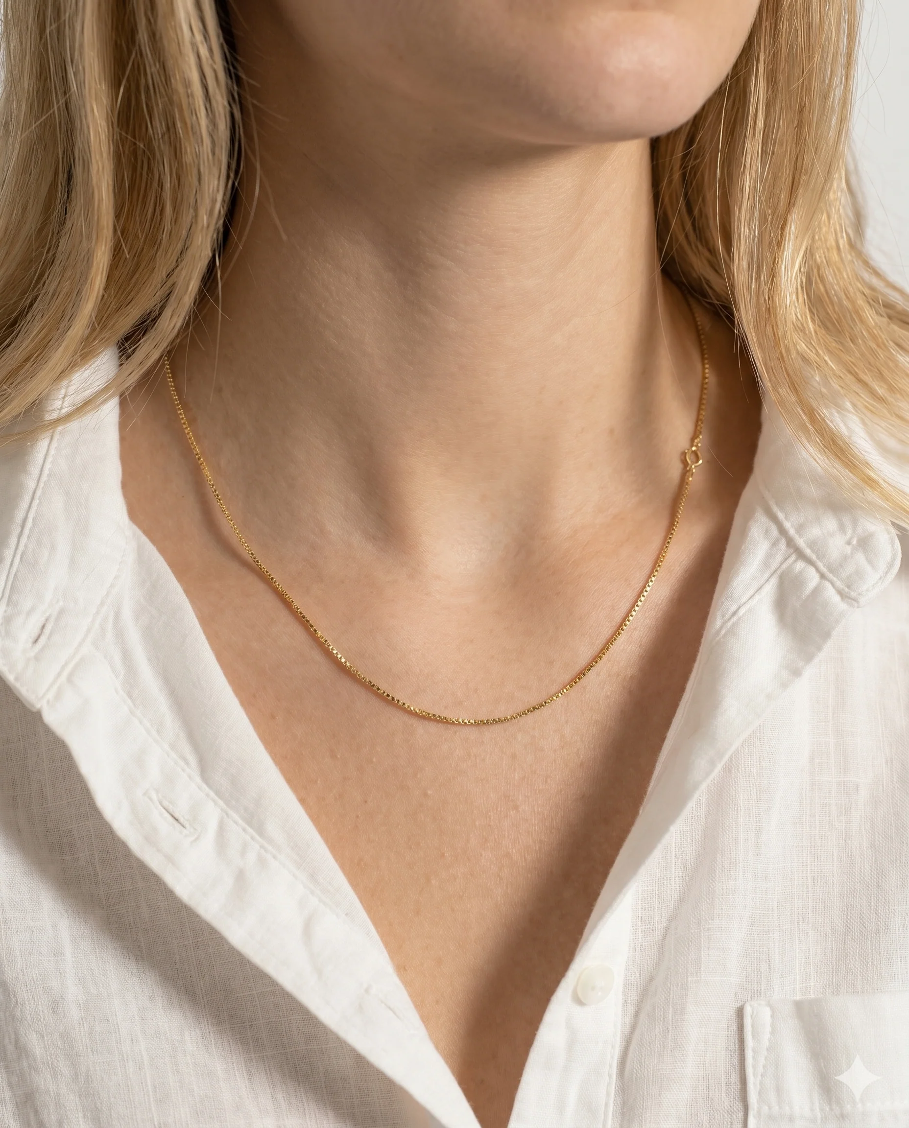 Venezia Halsband i 14K vitt guld, 43 cm, 5.16 g